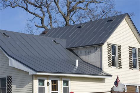 houses with gray metal roofs|residential charcoal grey metal roof.